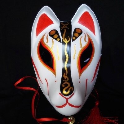 Hand Painted Kitsune Fox Mask [Best Price] – Kabuki Masks